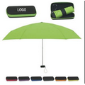 37" Arc Telescopic Folding Travel Umbrella With Eva Case